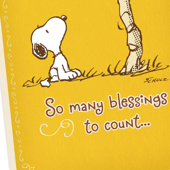 Peanuts® Snoopy Count My Blessings Thanksgiving Card, , large image number 4