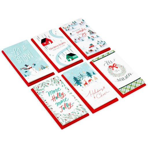 Winter Scenes Money-Holder Boxed Christmas Cards Assortment, Pack of 36, 