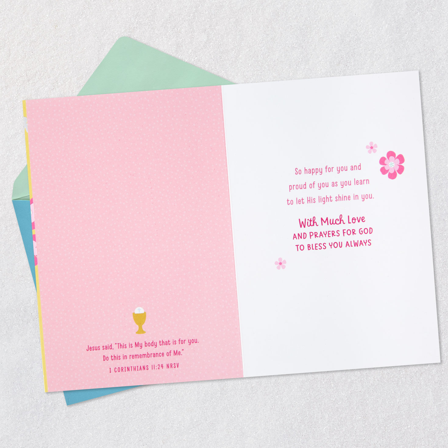 So Happy and Proud Religious First Communion Card for Daughter, , large image number 3