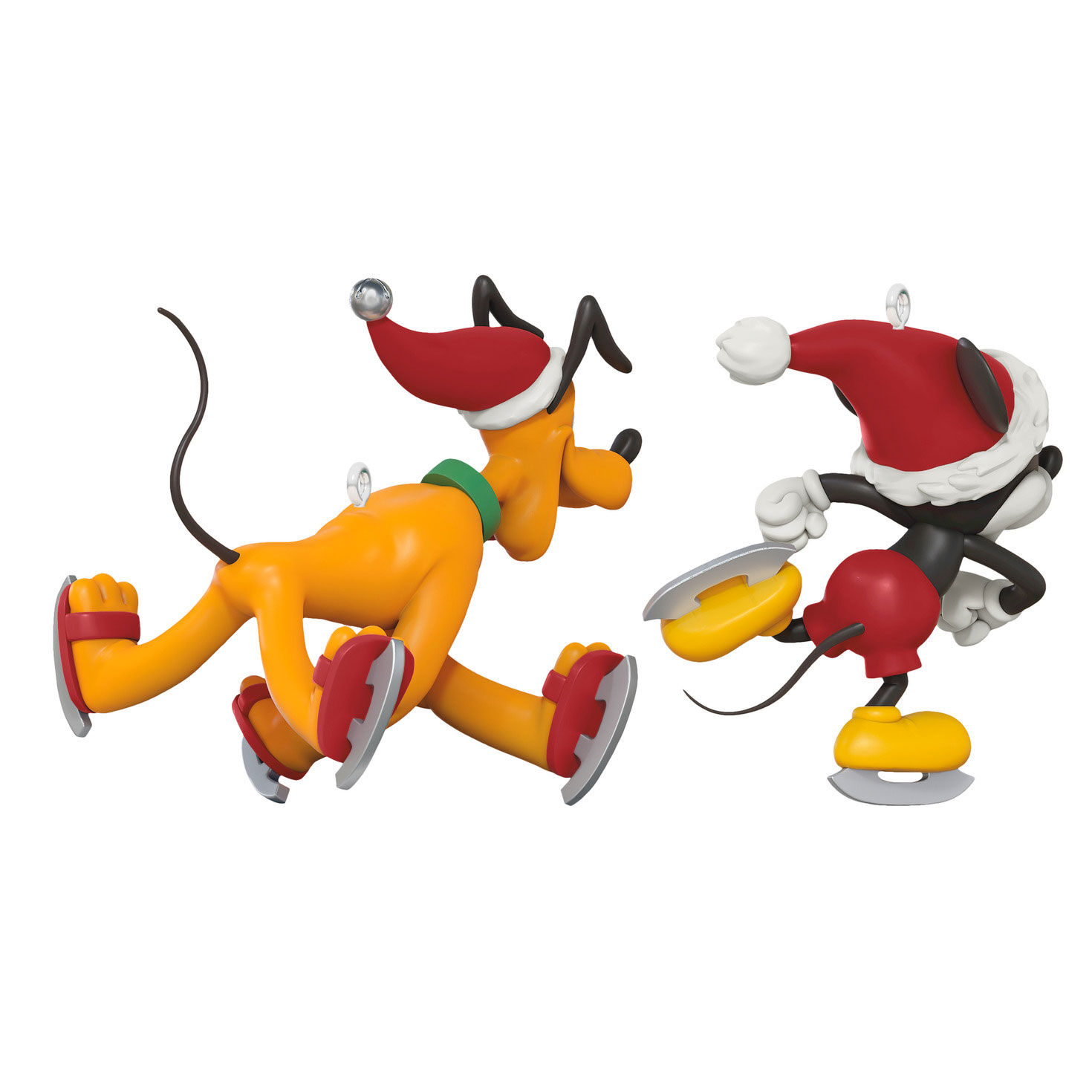 Mickey Pluto Skating Two Mini Keepsake Ornaments Back image number 6