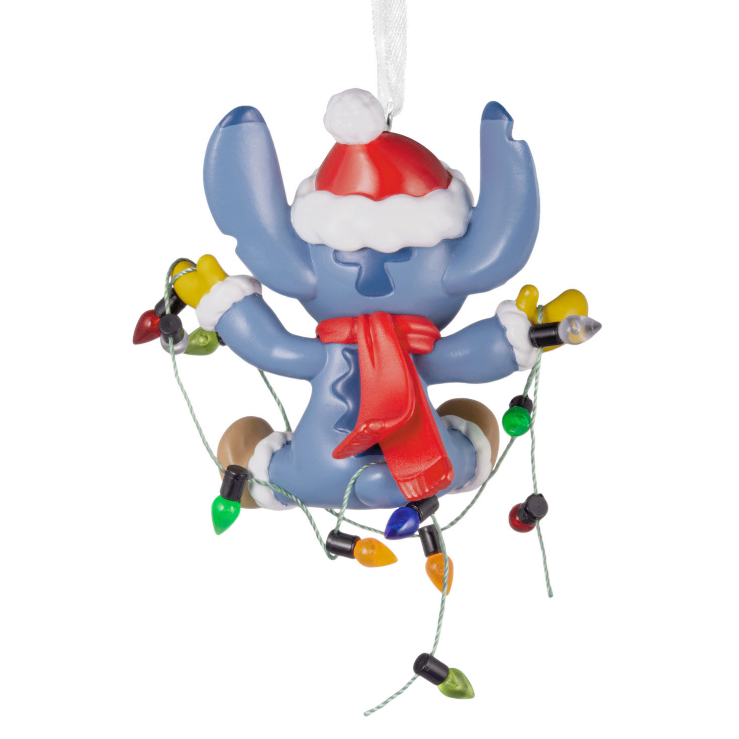 Stitch With String Light Christmas Ornament Back image number 6