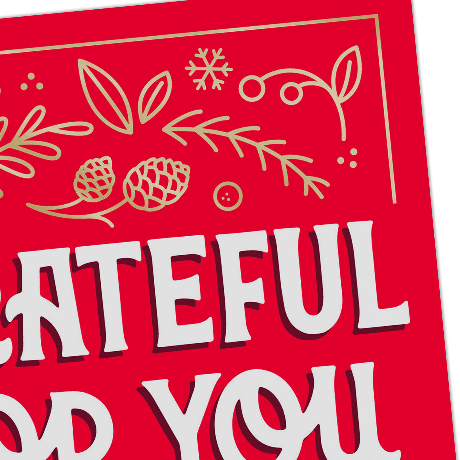 Grateful for You Christmas Thank-You Card, , large image number 4