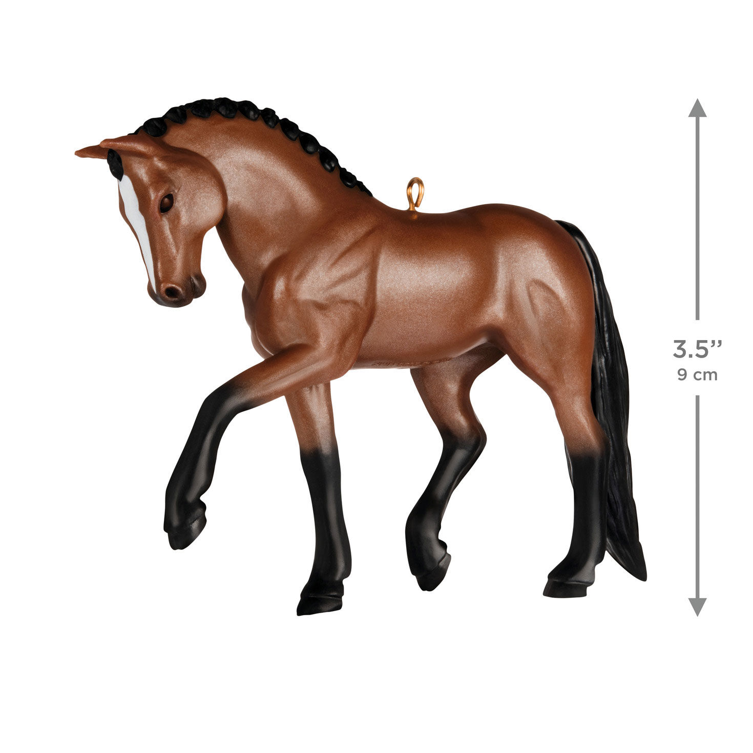 Brown Horse Keepsake Ornament measurement image number 3