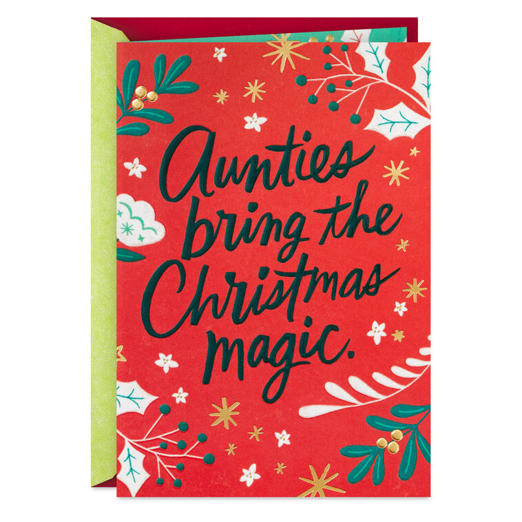 You Bring the Christmas Magic Christmas Card for Auntie