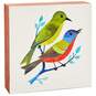 Geninne Zlatkis Two Birds on Blue Branch Square Wood Wall Art, 5.8", , large image number 1