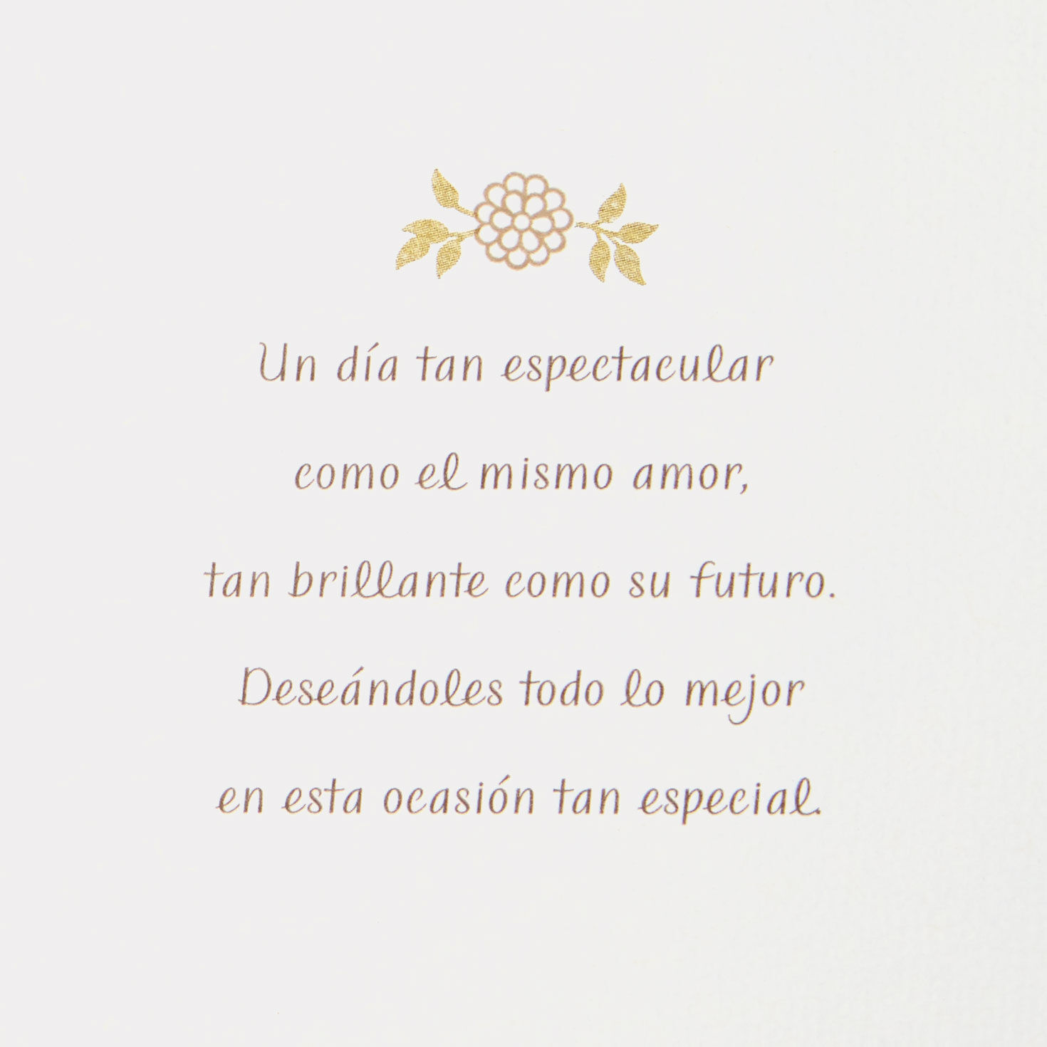 Floral Mr. and Mrs. Spanish-Language Wedding Card for Couple, , large image number 2