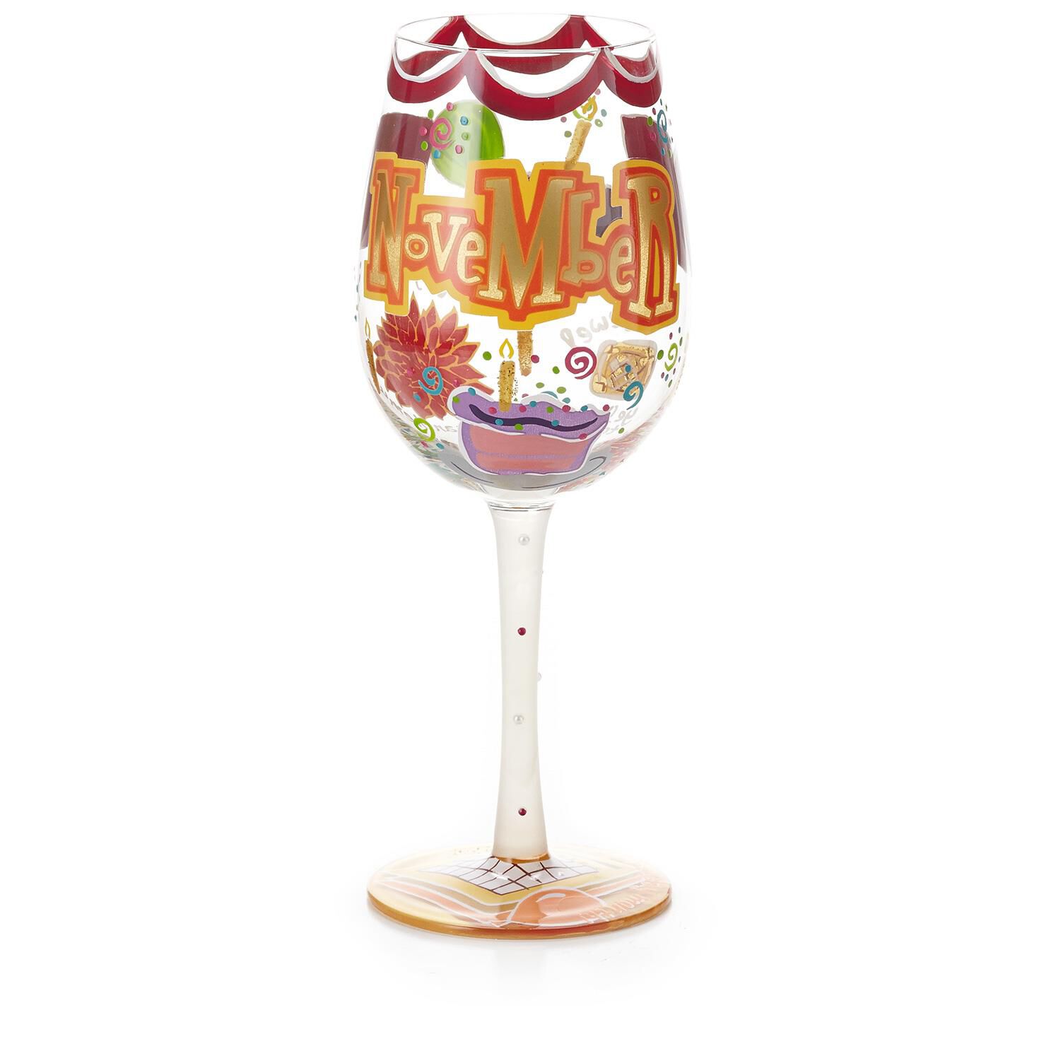 lolita november happy birthday handpainted wine glass 15 oz wine glasses hallmark - Happy Birthday Wine Glass lolita november happy birthday handpainted wine glass 15 oz wine glasses hallmark - Happy Birthday Wine Glass