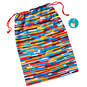 28" Colorful Stripes Fabric Gift Bag With Tag, , large image number 5