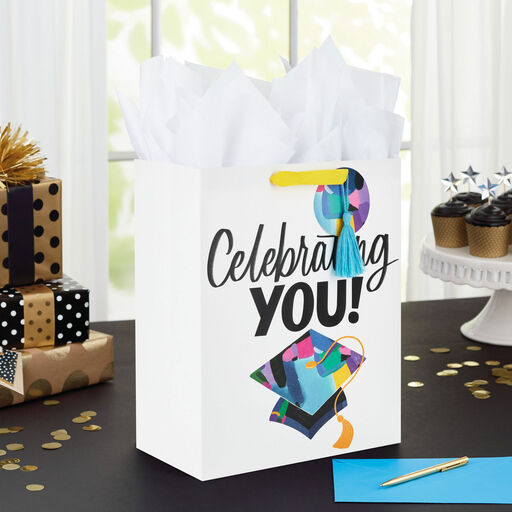 13" Celebrating You Large Graduation Gift Bag, 