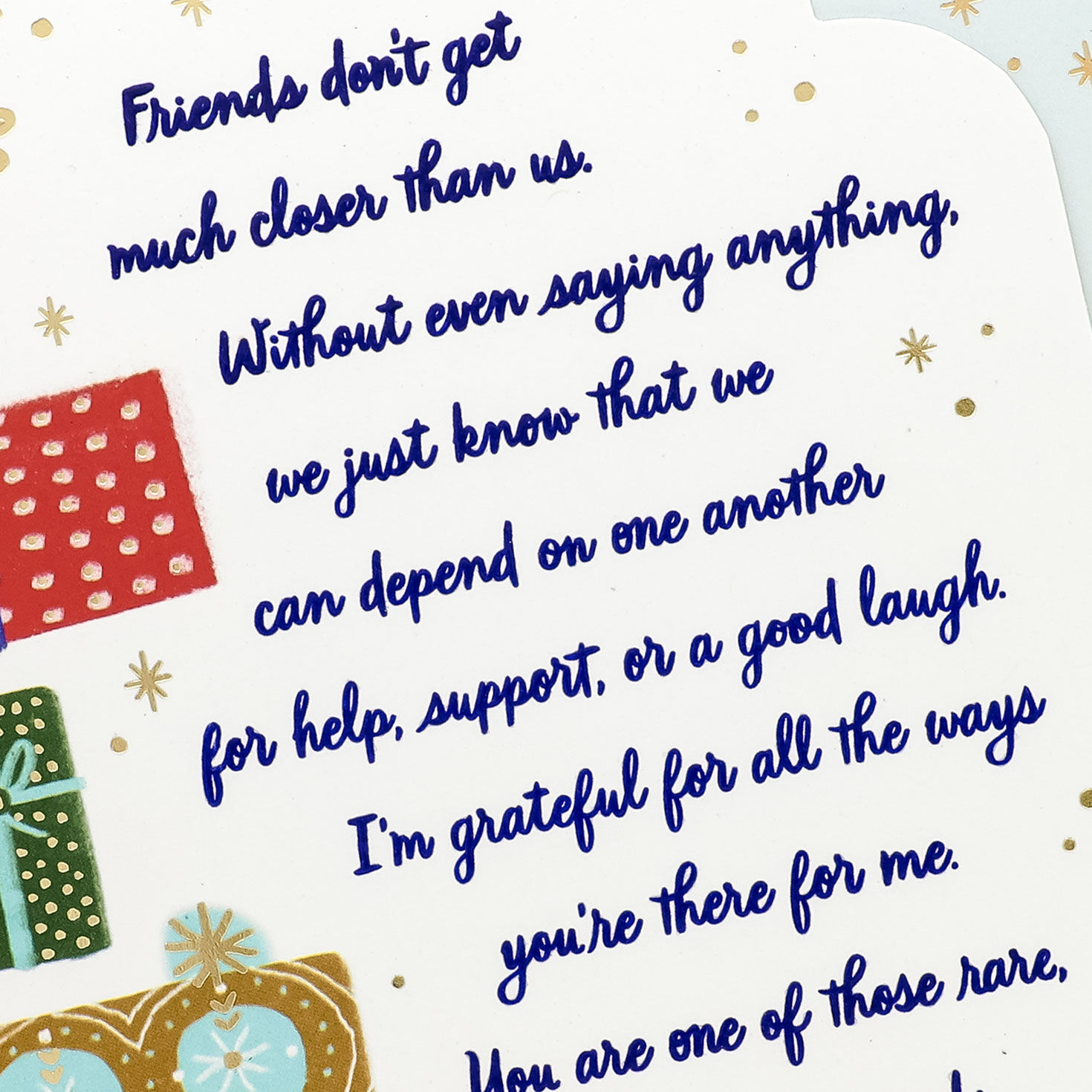 Colorful Gifts Christmas Card for Friend Card Front Detail image number 5