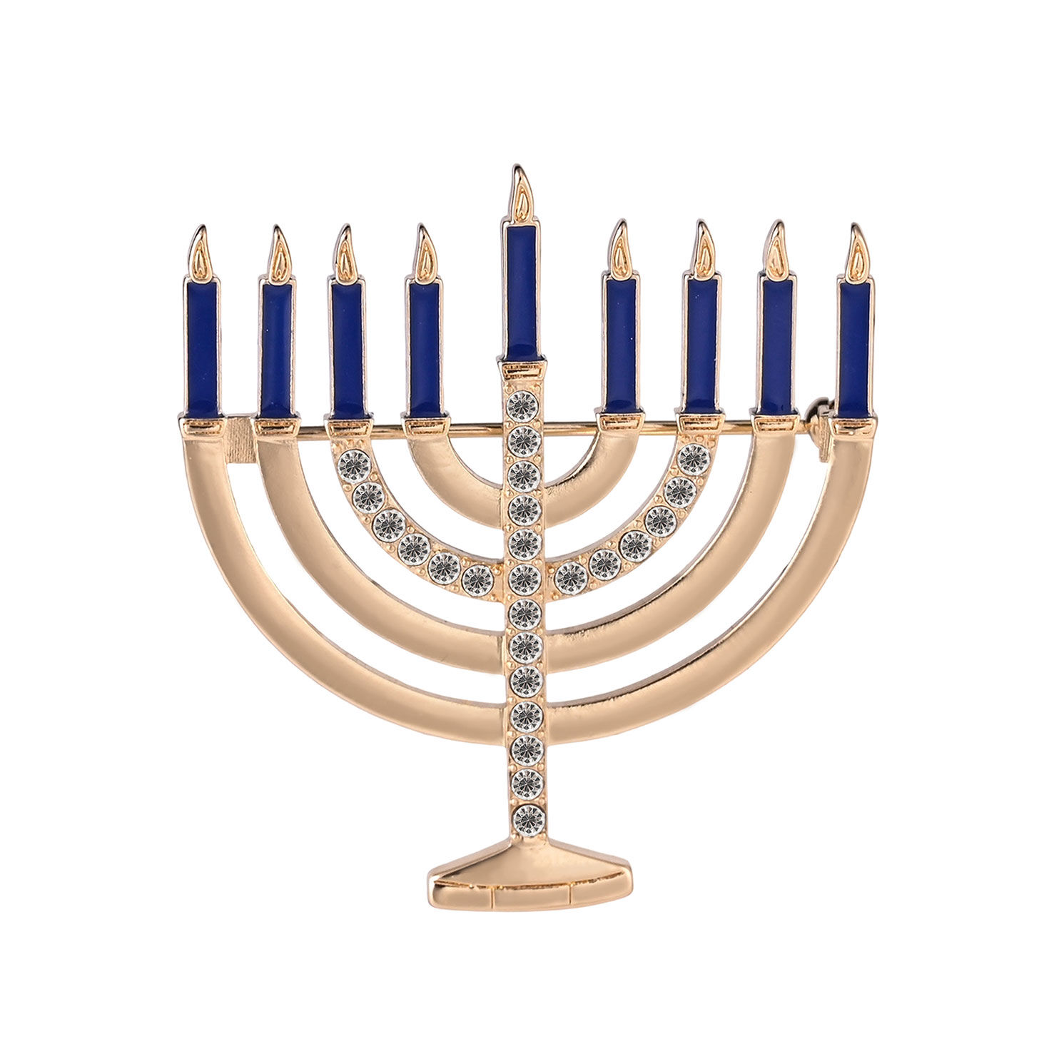 Menorah Enamel Pin front image number 3
