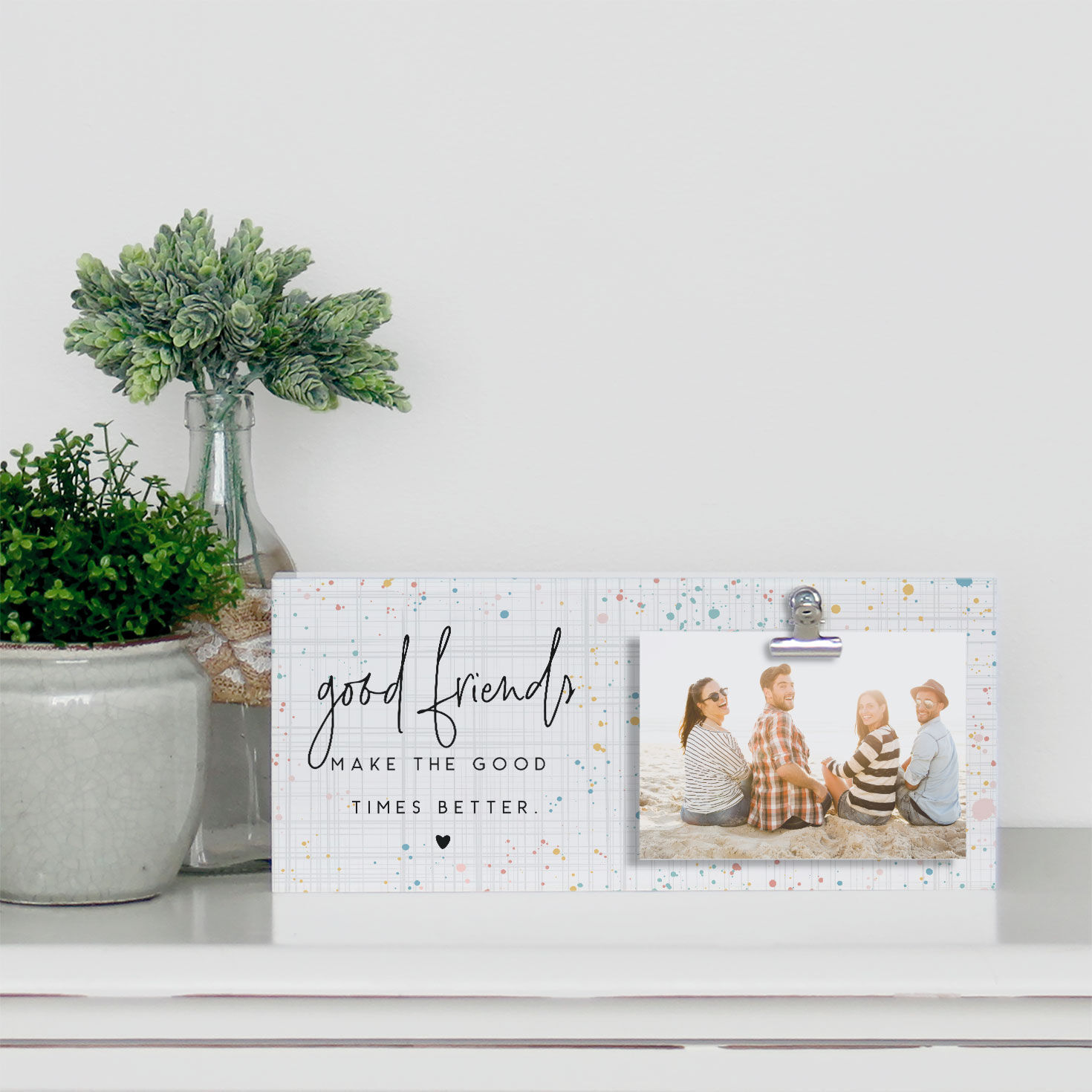 Good Friends Clip Picture Frame, 3x5, , large image number 2