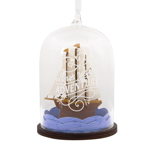 Live Your Adventure Ship in a Bottle Hallmark Ornament, 