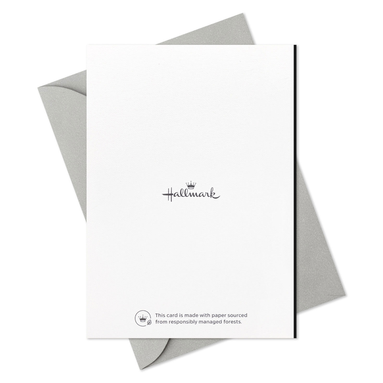 Gold Script on Black Blank Thank You Note Cards  image number 6