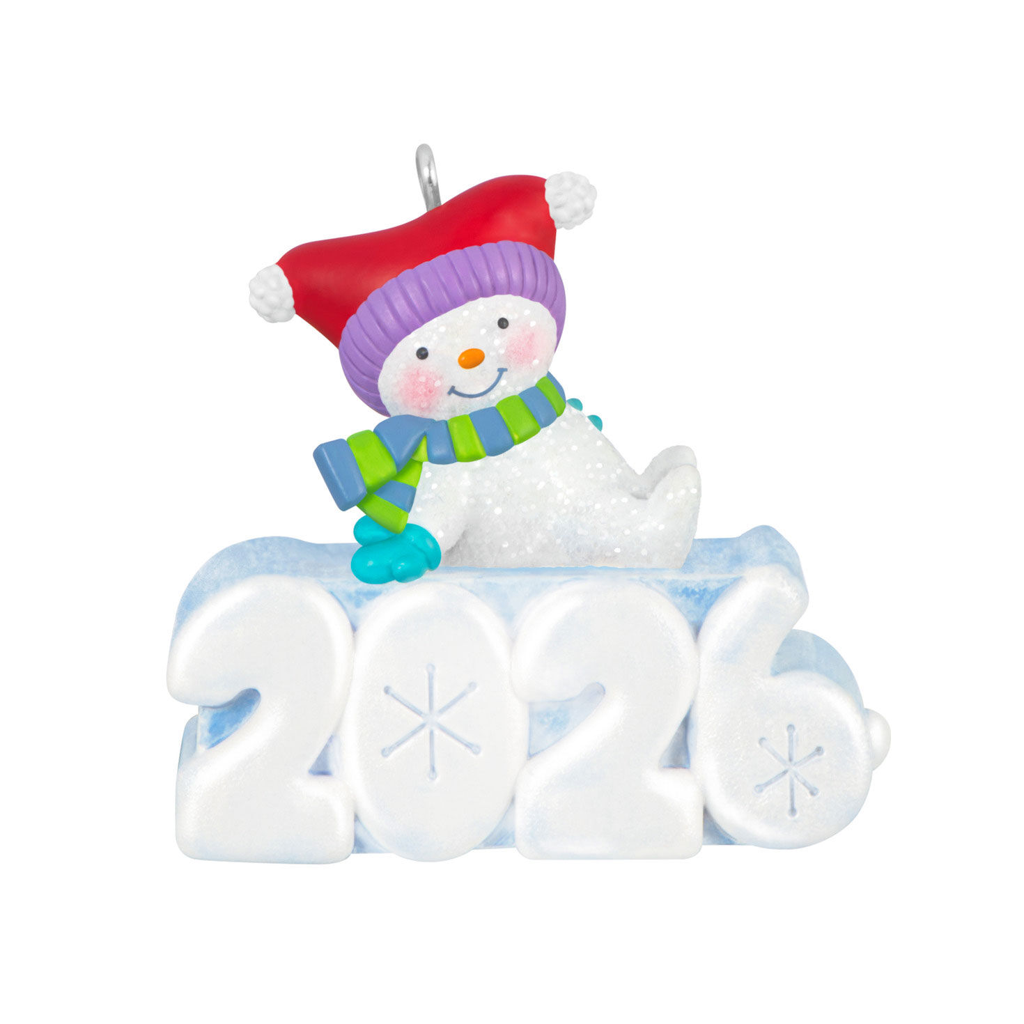 Mini A Snowy 2026 Ornament With Light, 1.25"