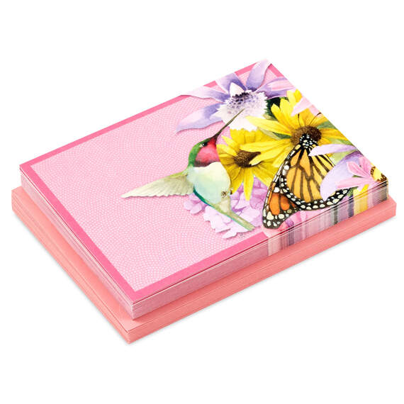 Marjolein Bastin Hummingbird and Butterfly Boxed Blank Notes, Pack of 20, , large image number 1