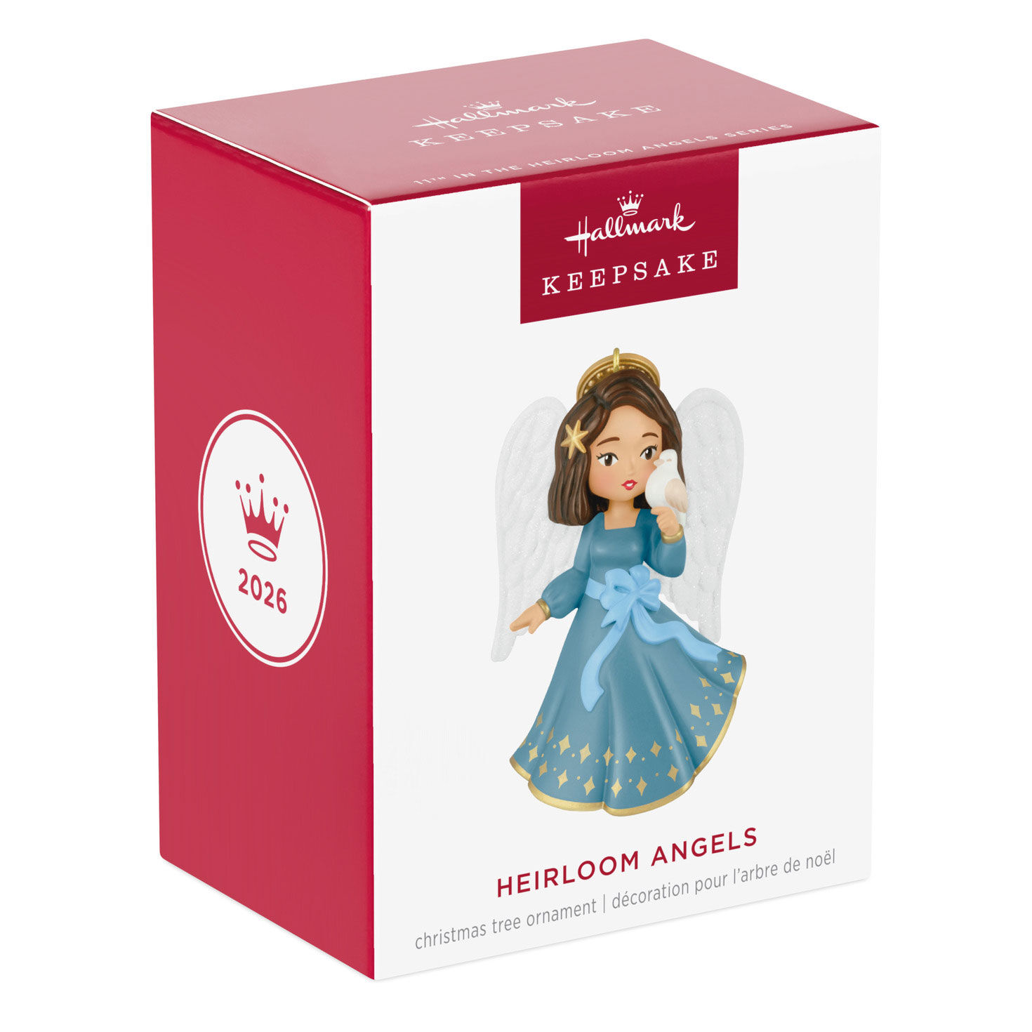 Angel in Blue Dress With Dove Keepsake Ornament Package Front image number 7