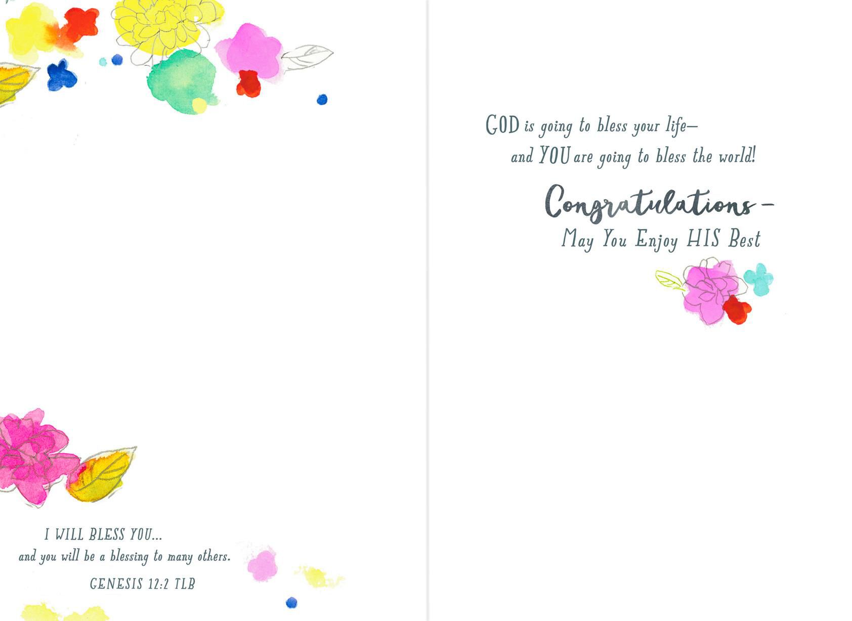 You Are One-of-a-Kind Religious Graduation Card for Female