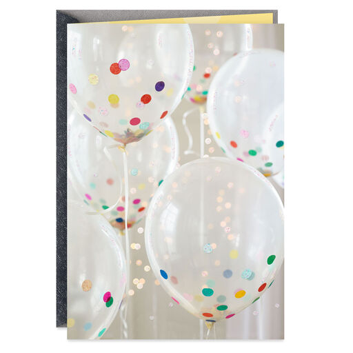 Balloons Filled With Confetti Blank Card, 