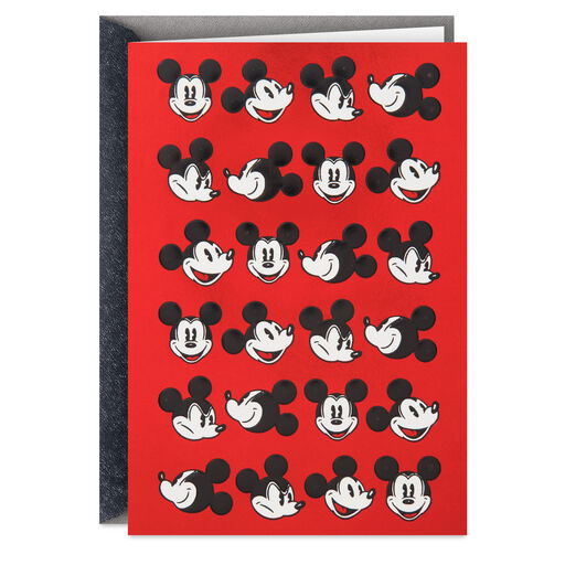 Disney Mickey Mouse Faces Blank Card, 