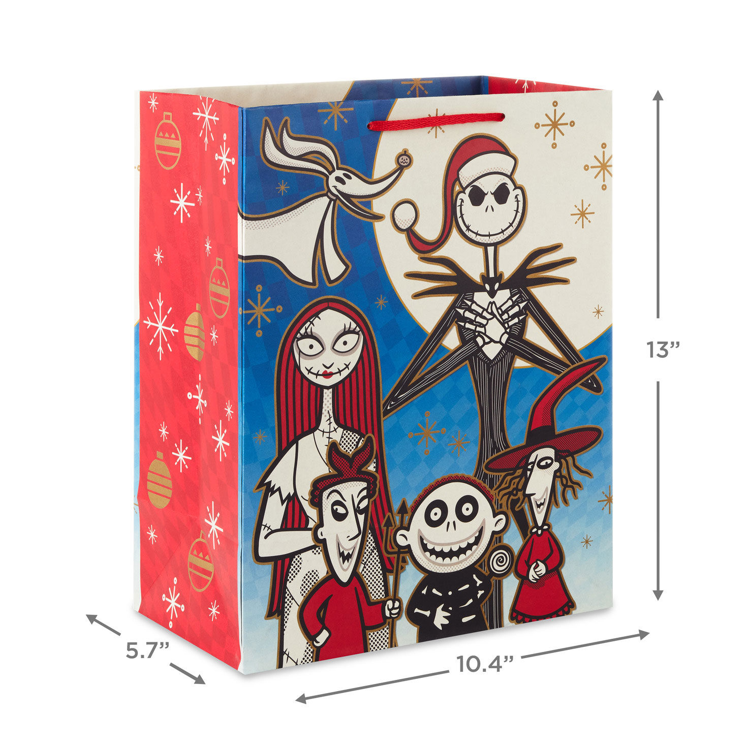 13" Disney Tim Burton's The Nightmare Before Christmas Characters on Blue Large Gift Bag for only USD 4.49 | Hallmark