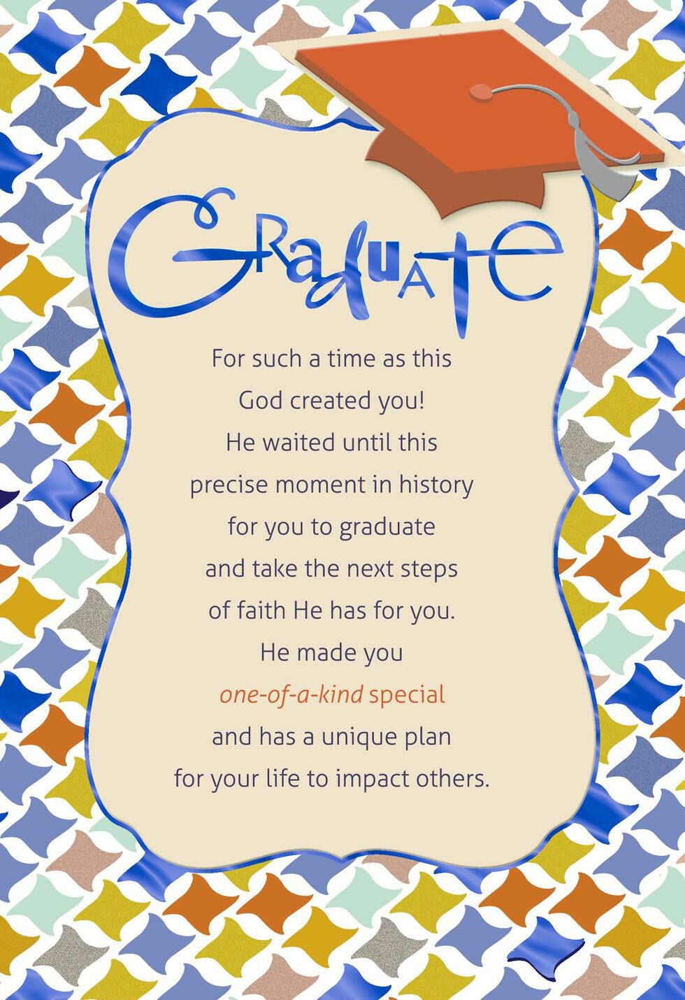 Geometric Religious Graduation Card