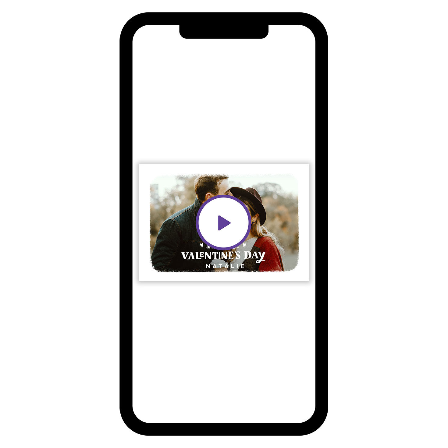 White Frame Horizontal Valentine's Day eCard