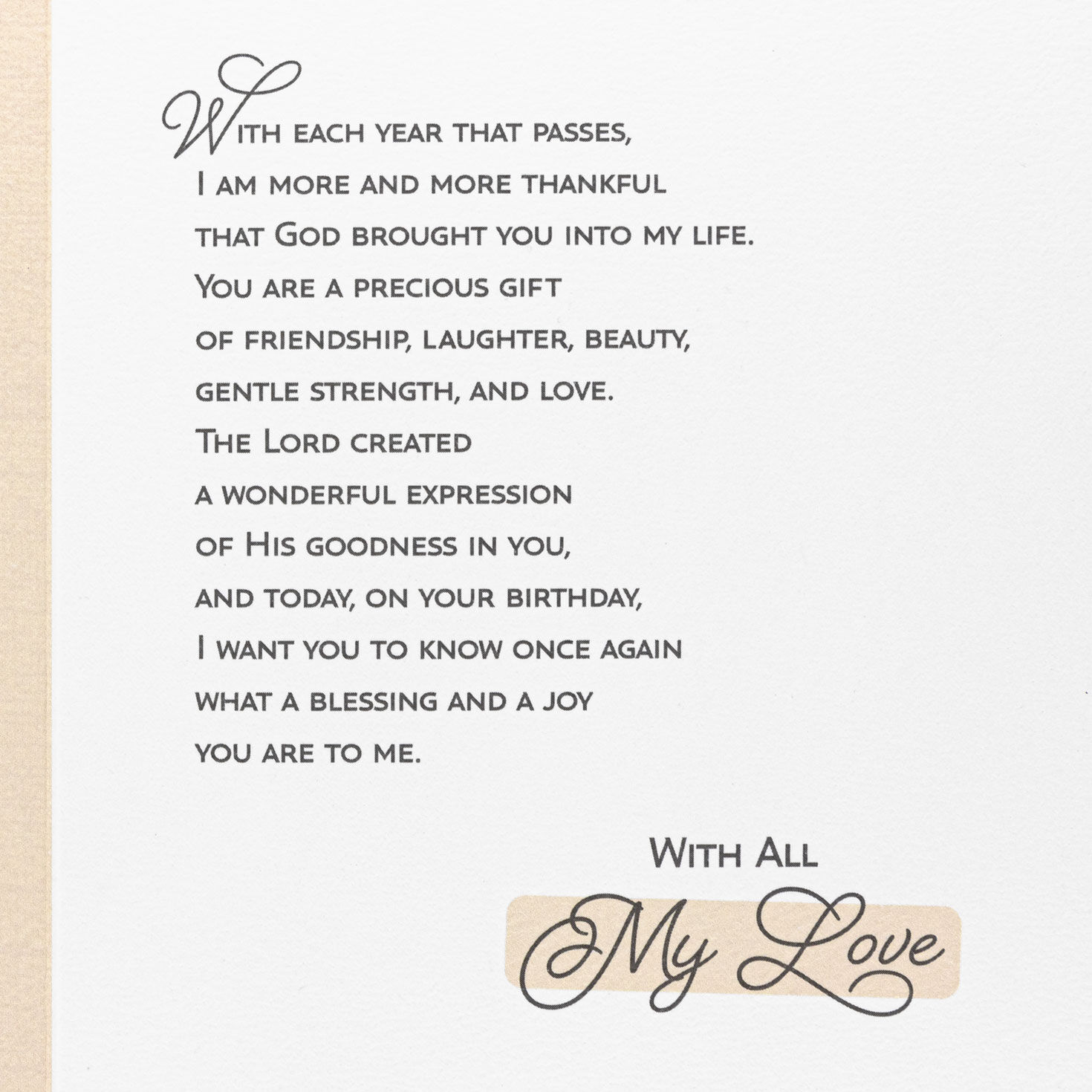 Floral Heart Christian Birthday Card for Wife Sentiment image number 2