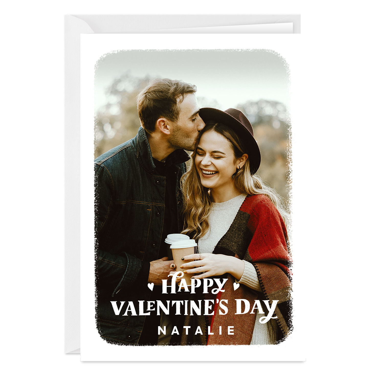 White Frame Custom Happy Valentine's Day Card