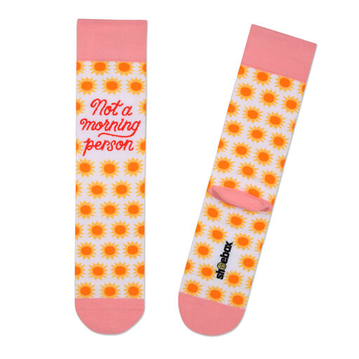 Not a Morning Person Novelty Crew Socks, 