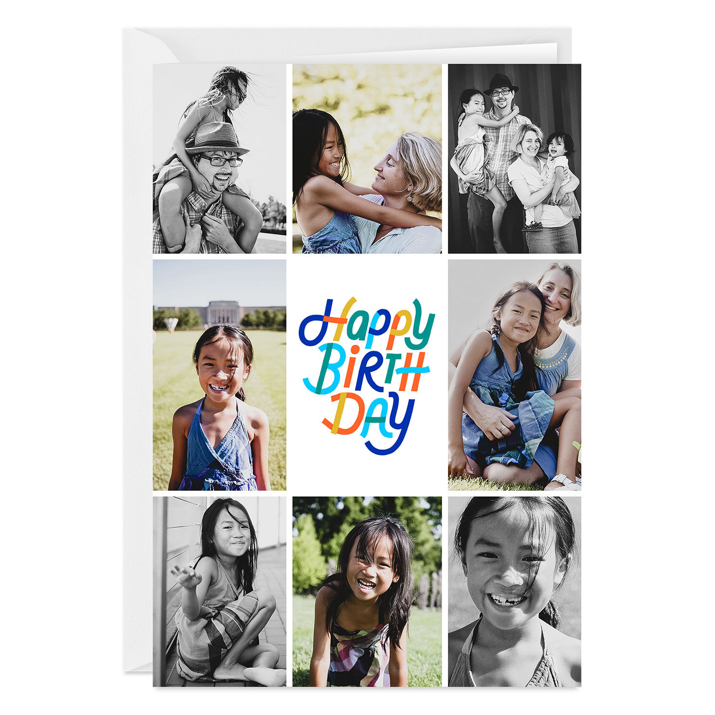Photo Collage Frame Custom Birthday Card