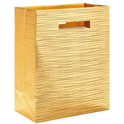 13" Glittered Stripes Gift Bag, 