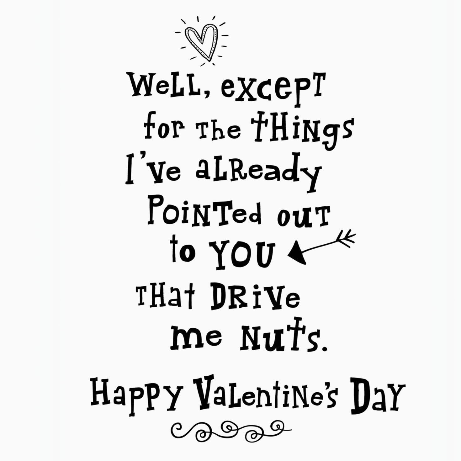 Hearts and Arrows Red Romantic Valentines Day Card Sentiment image number 2