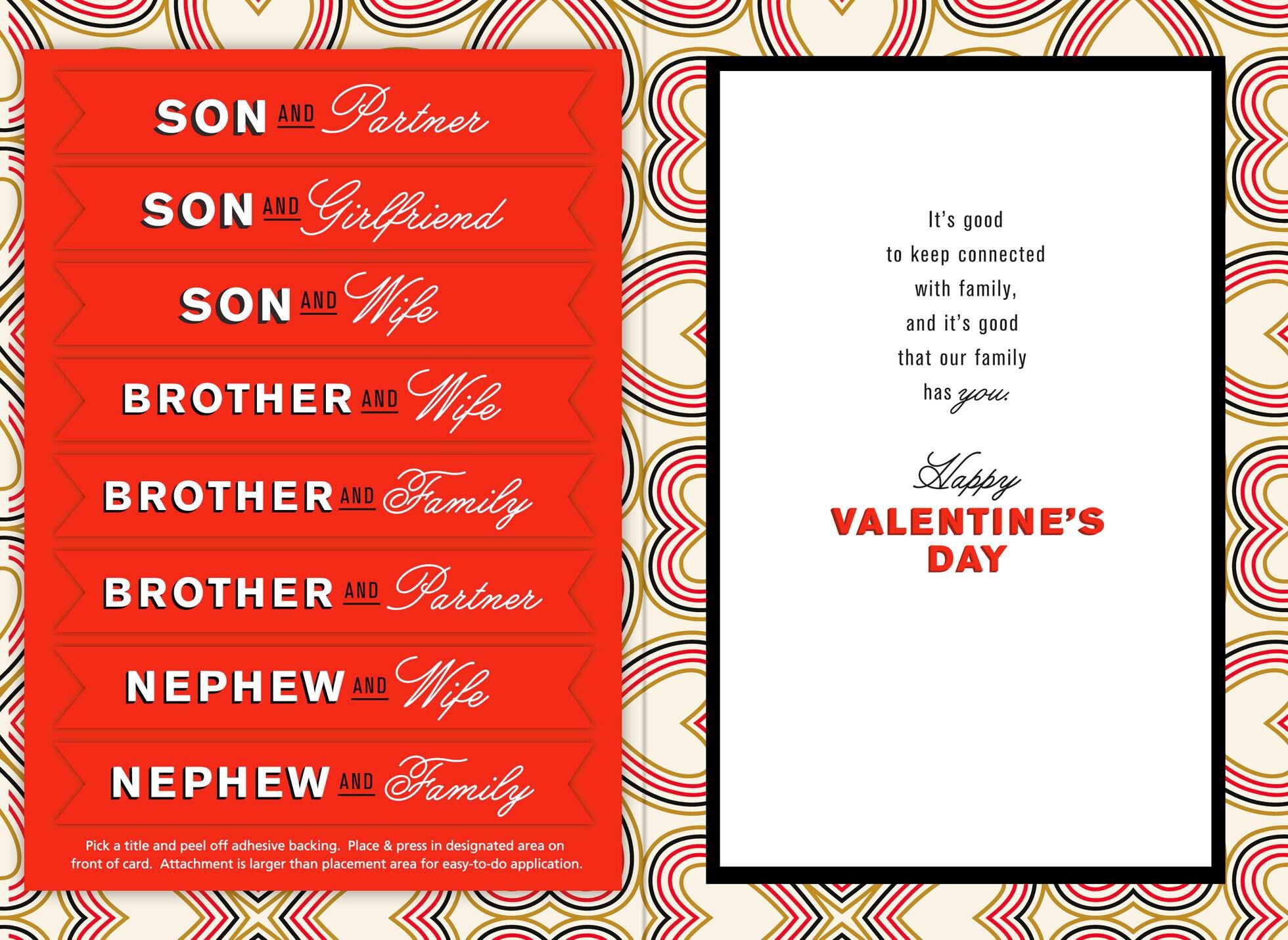 Personalized Pick-a-Title Valentine's Day Card for Family