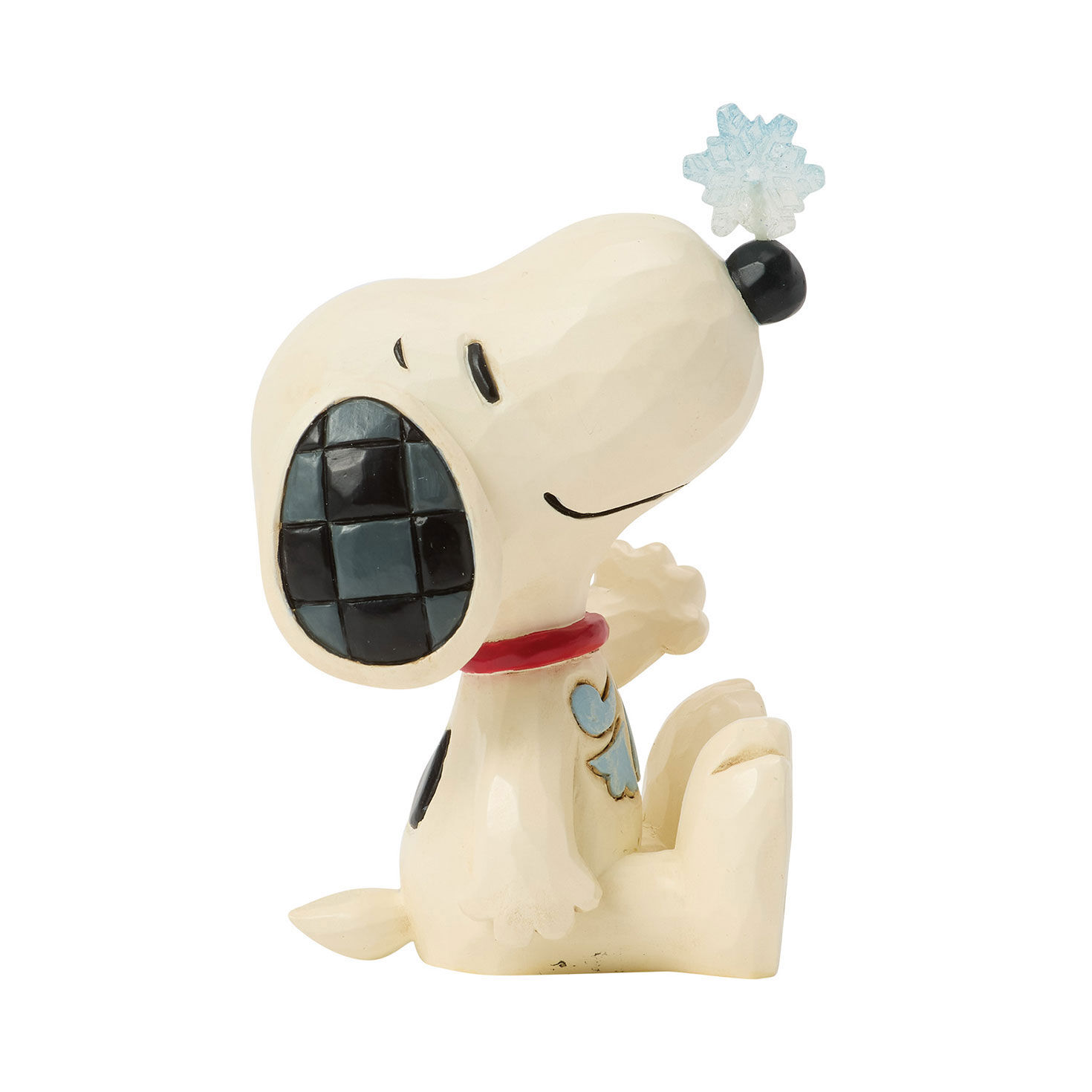 Jim Shore Peanuts Snoopy With Snowflake Mini Figurine, 3"