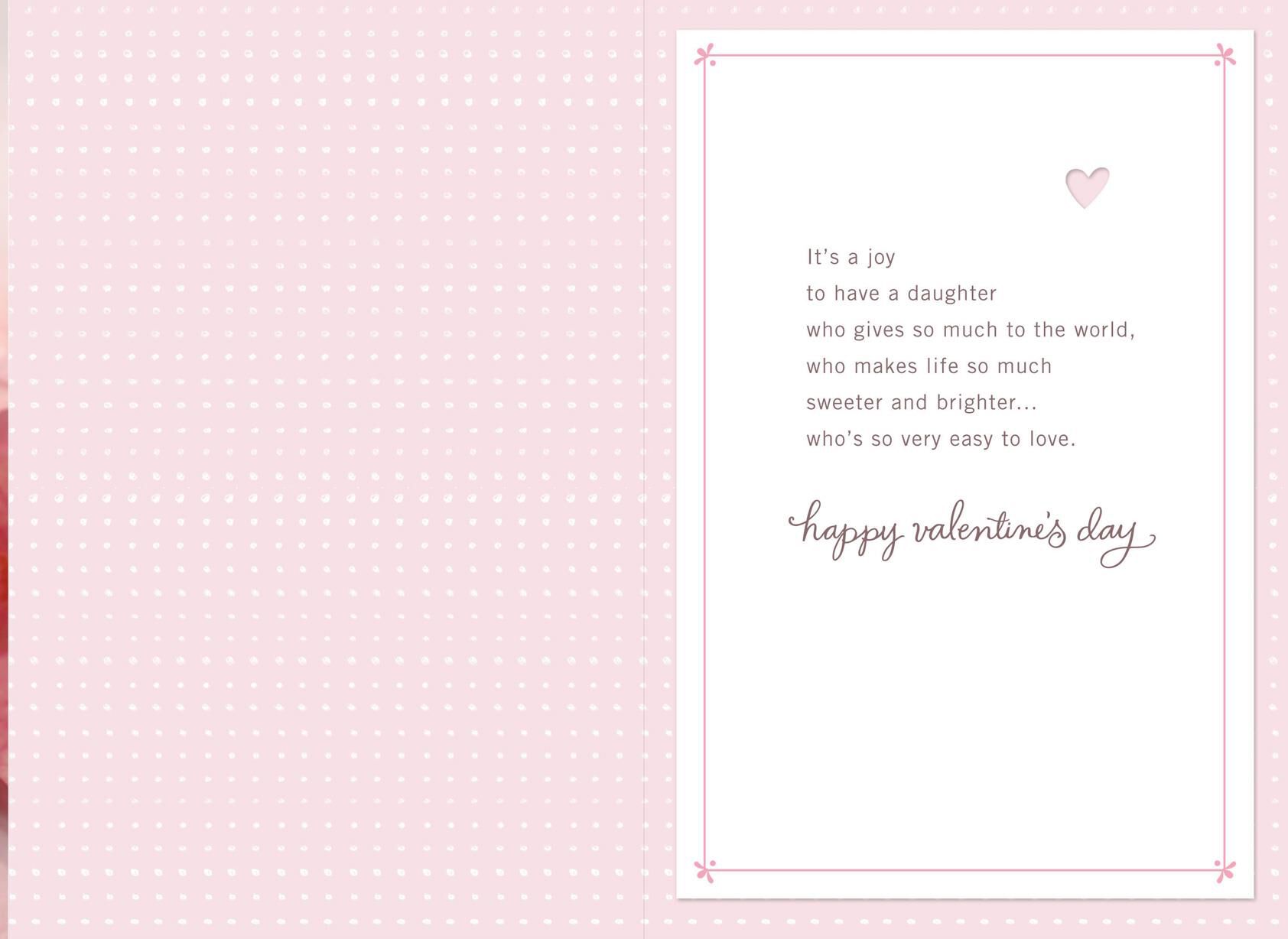 Lovable Valentine's Day Card for Daughter
