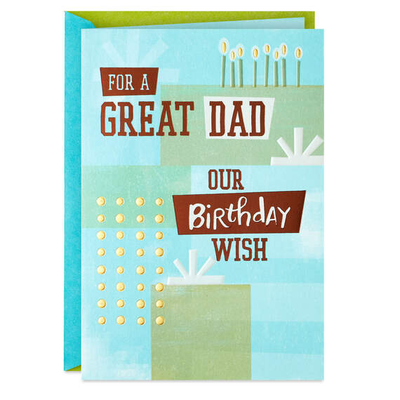 For a Great Dad Birthday Card for Dad From Us