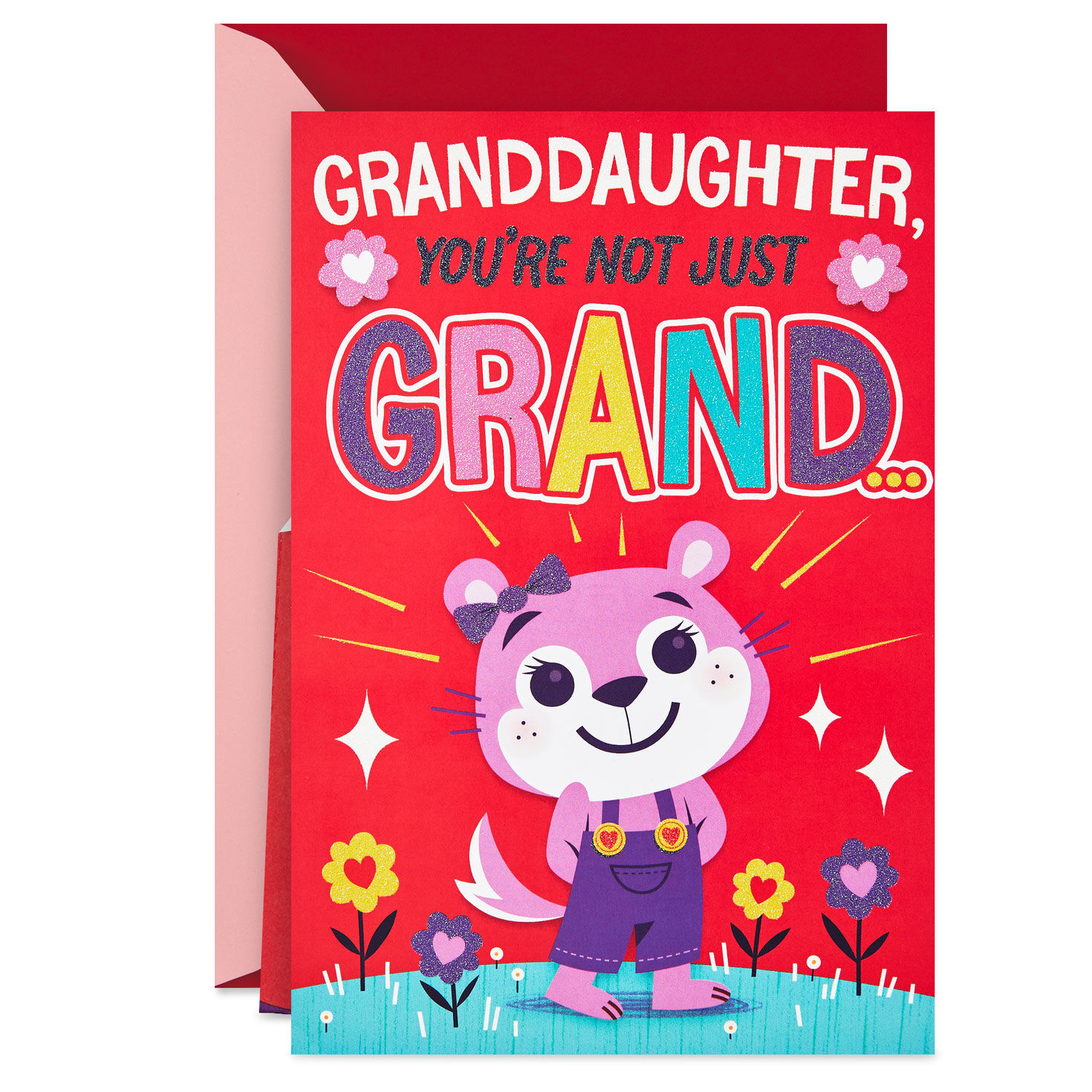 Not Just Grand Pop-Up Valentine's Day Card for Granddaughter