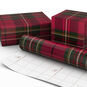 Classic Red Plaid Jumbo Christmas Gift Wrap Roll Wrapped pkg image number 2