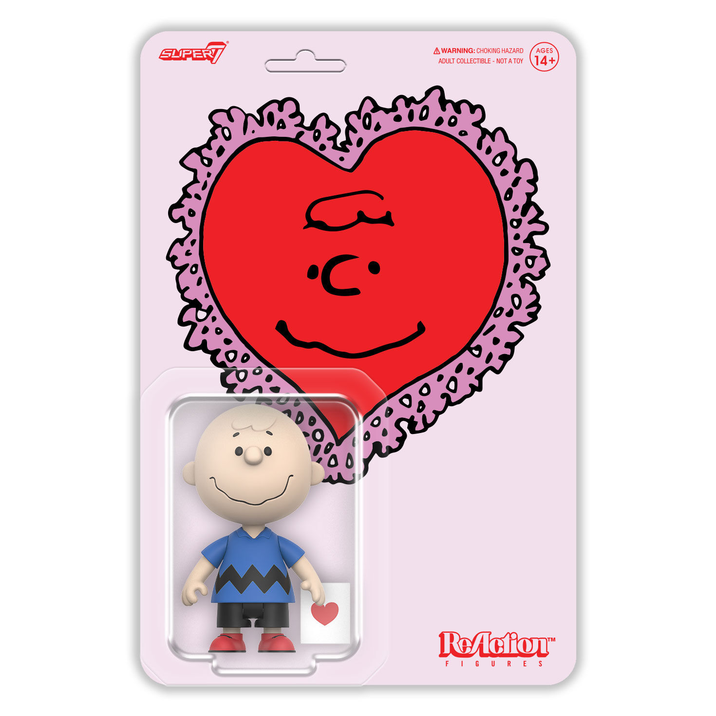 Super7 Peanuts Charlie Brown Valentine Delivery ReAction Figure