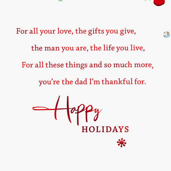 Thankful for You Christmas Card for Dad, , large image number 3