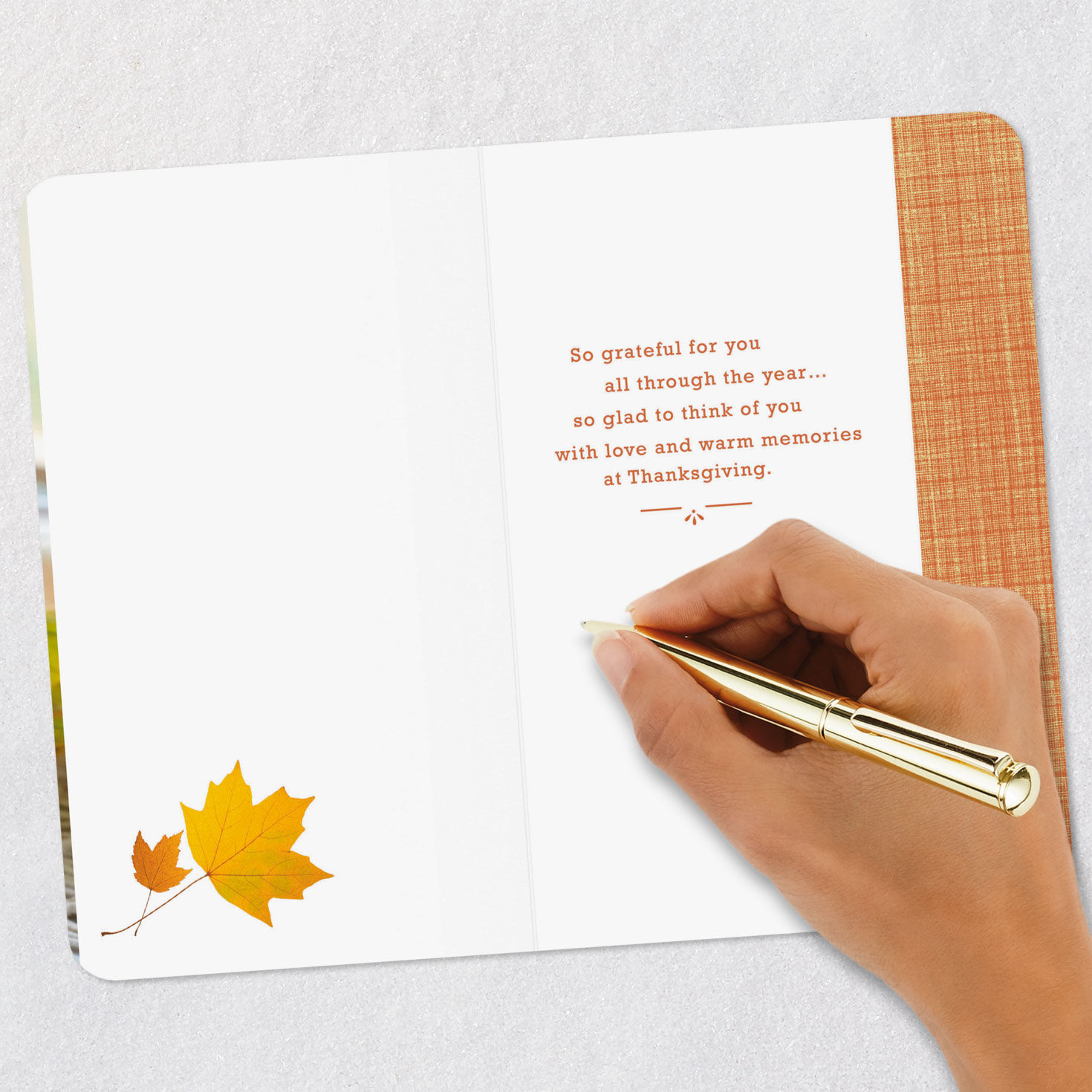 Fall Tablescape Thanksgiving Card for Couple Signing card image number 6