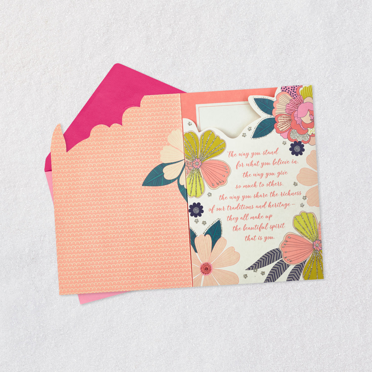 Floral Charm Mother's Day Card for Grandmother Open card with envelope image number 4