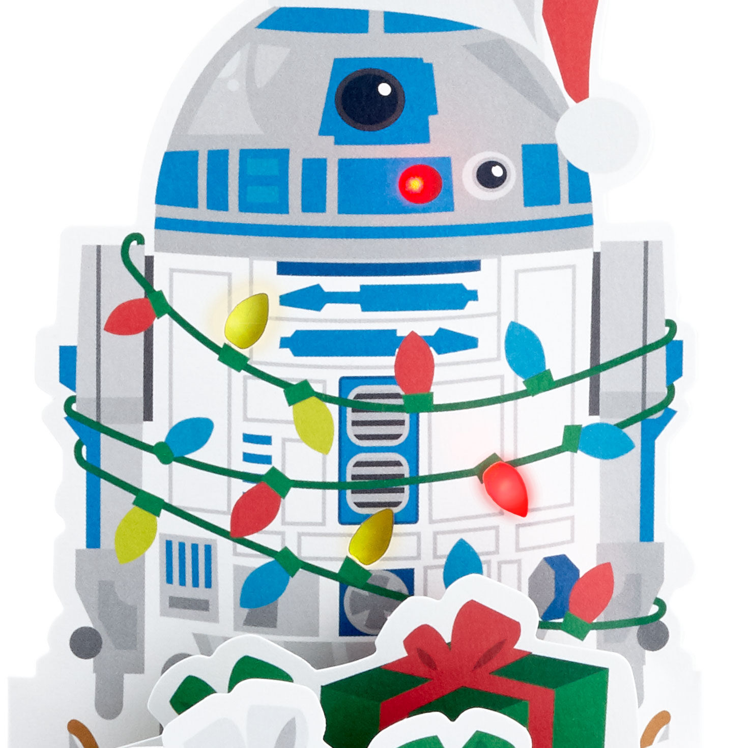 Star Wars R2 D2 Musical Pop Up Christmas Card With Light