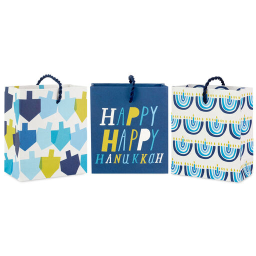 4.6" Tree of Life 3-Pack Hanukkah Gift Card Holder Mini Bags, 