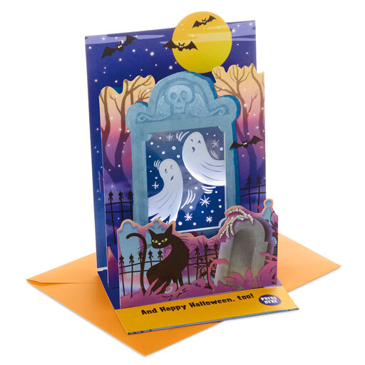 Ghosts in the Graveyard Musical Pop-Up Halloween Card With Light, 