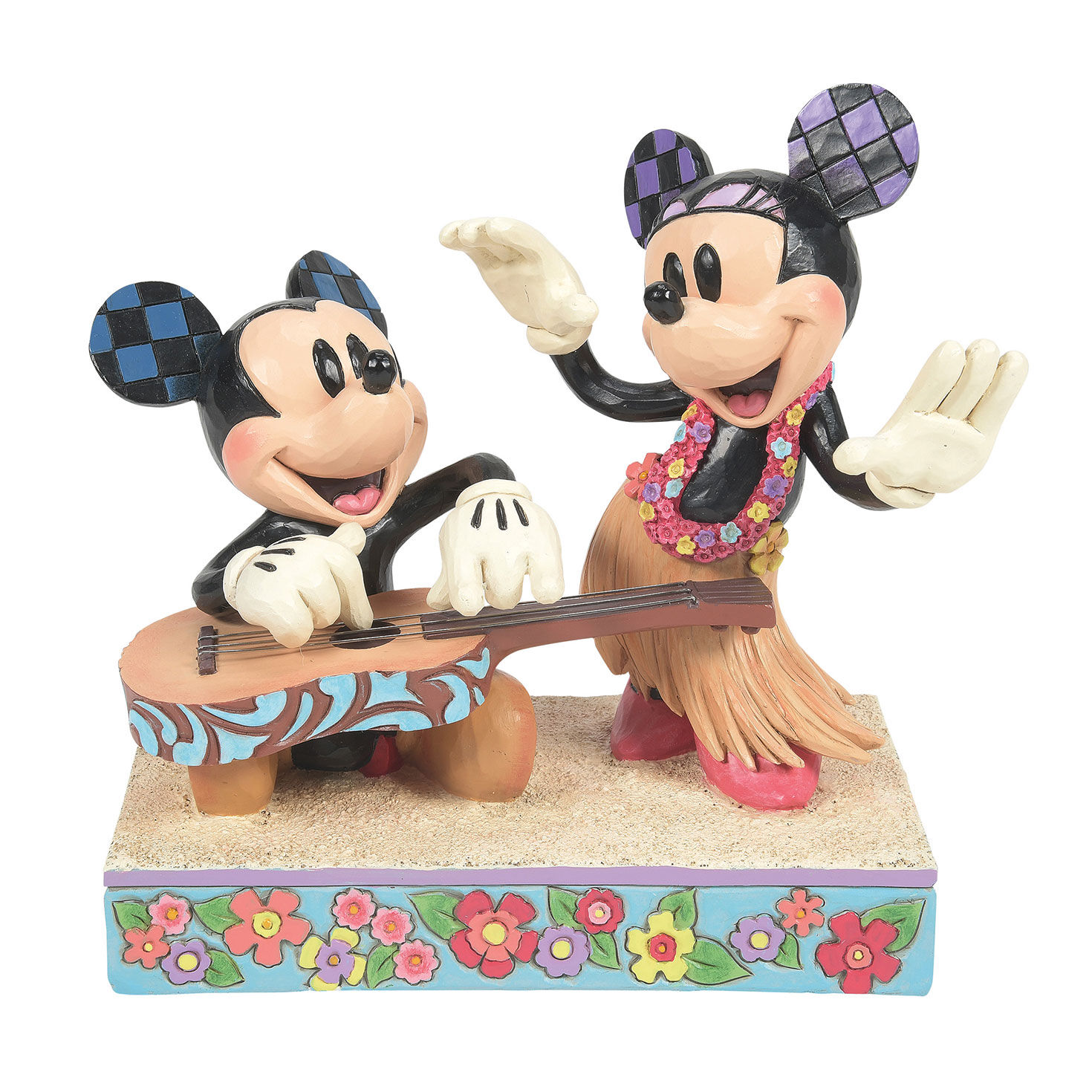 Jim Shore Disney Mickey Mouse and Minnie Mouse in Hawaii Figurine, 6"