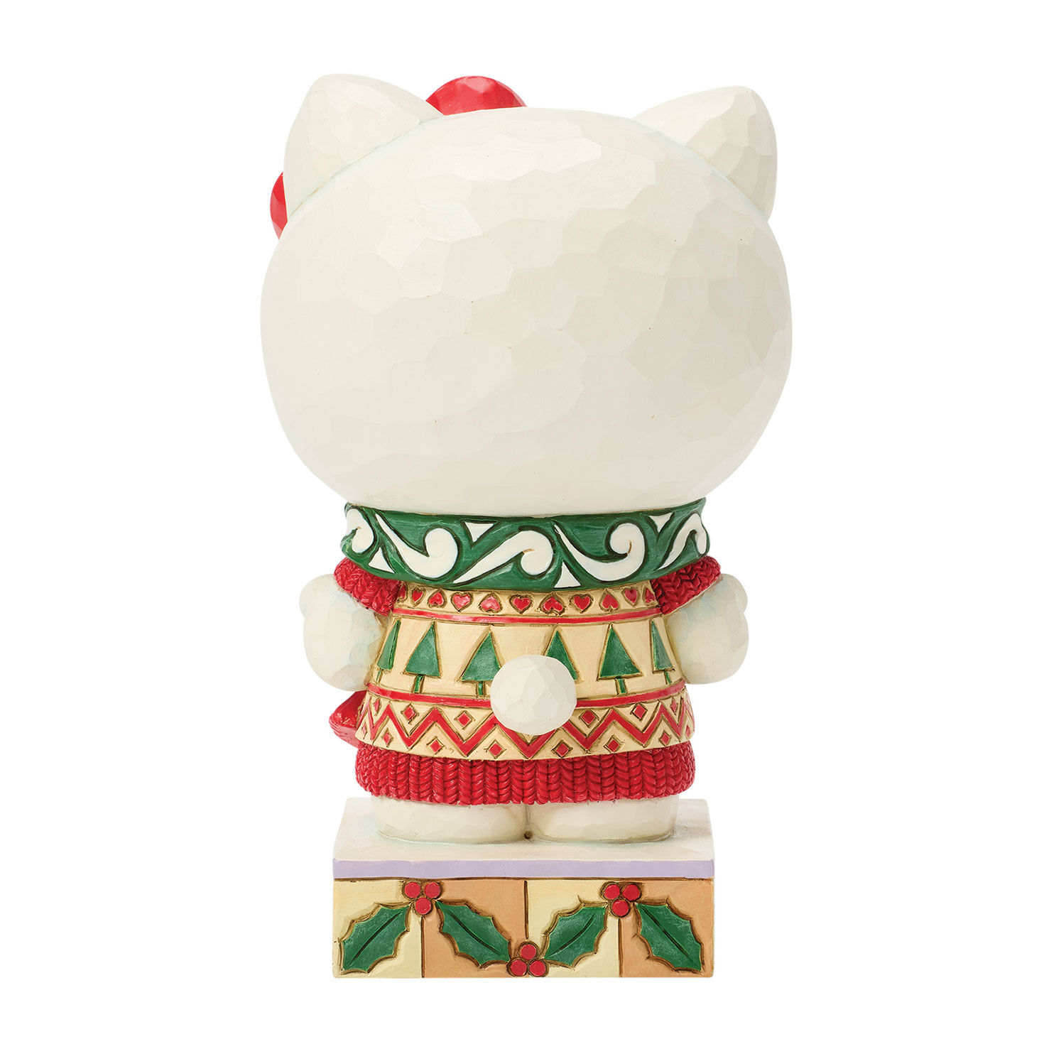 Jim Shore Hello Kitty Holiday Sweater and Scarf Statue back image number 2