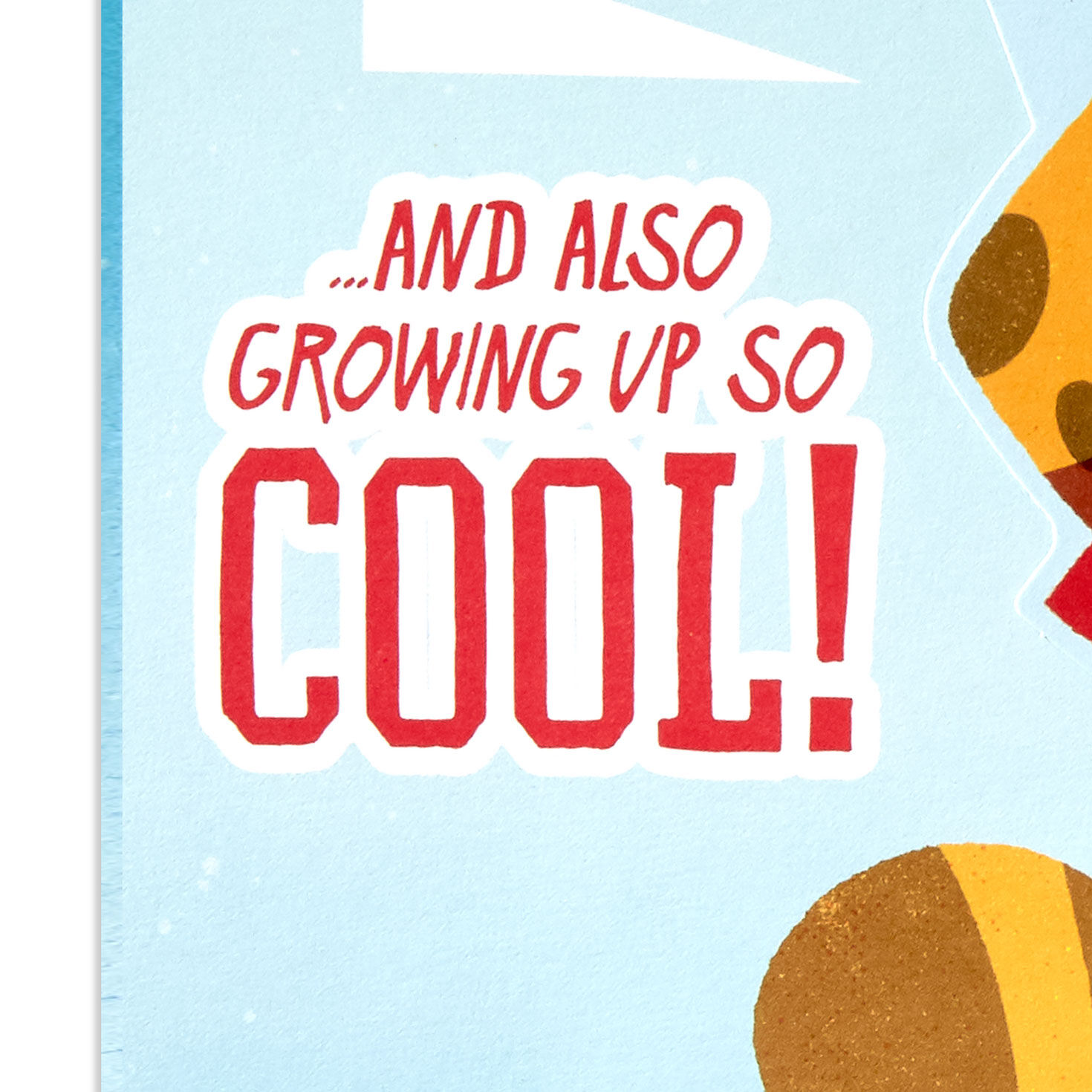 Skateboarding Cheetah Pop-Up Birthday Card for Grandson Open card with envelope image number 3