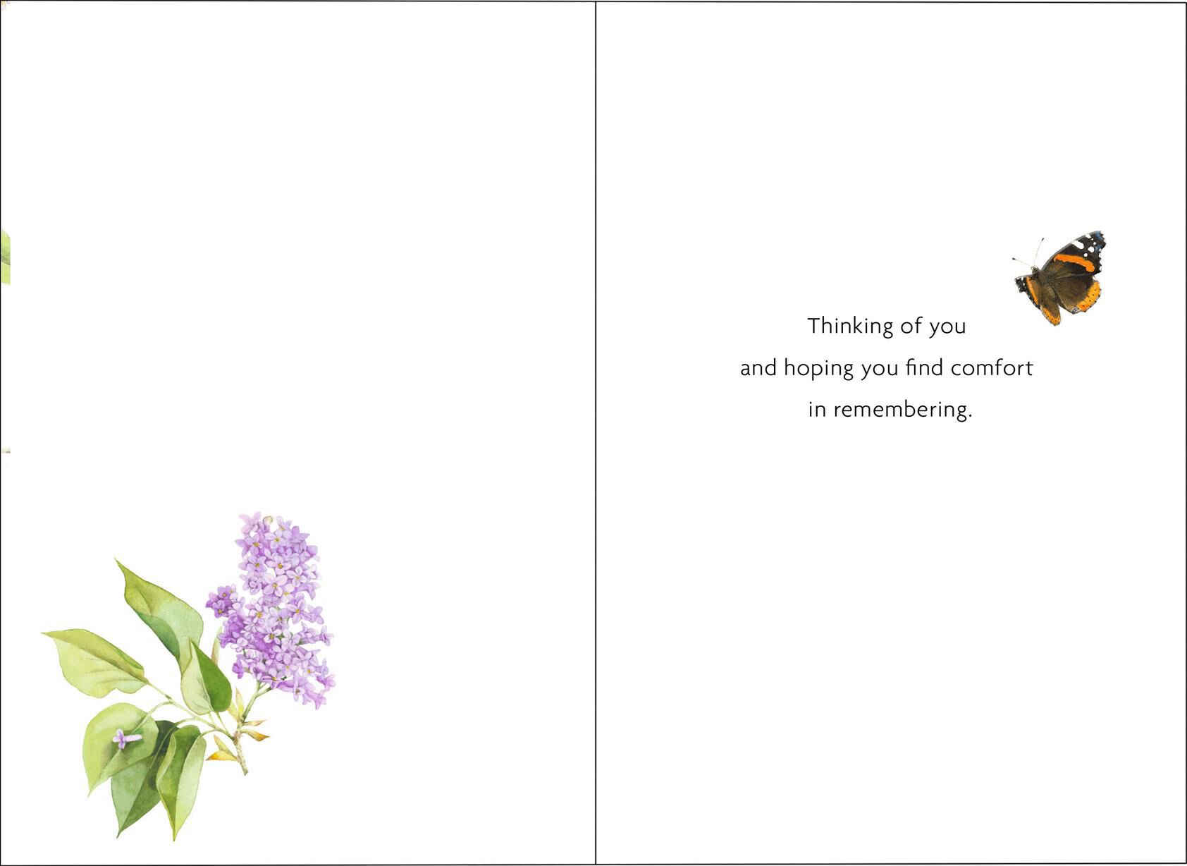 Marjolein Bastin Take Comfort in Memories Sympathy Card